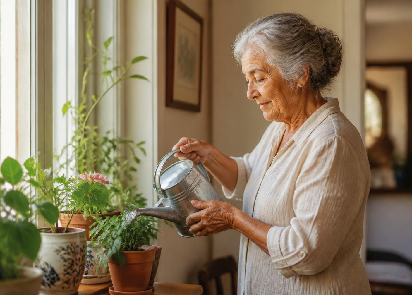 Senior resting comfortably at home in Inglewood, California with in-home care support